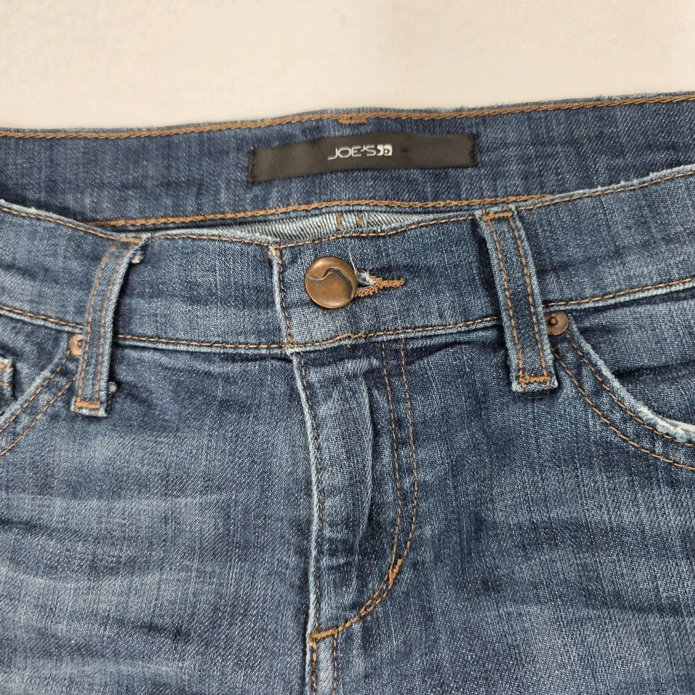 Joe's Jeans Geordie Bermuda Shorts Womens 25 Blue Stretch Coastal Preppy Denim